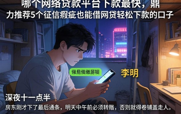 哪个网络贷款平台下款最快，鼎力推荐5个征信瑕疵也能借网贷轻松下款的口子
