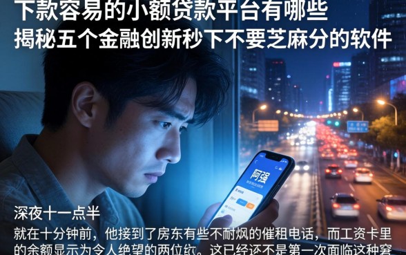 下款容易的小额贷款平台有哪些，揭秘五个金融创新秒下不要芝麻分的软件