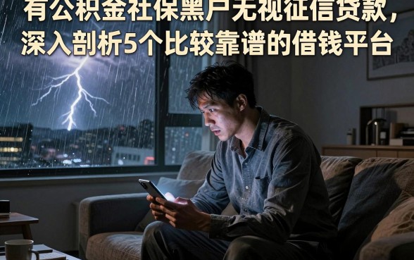 有公积金社保黑户无视征信贷款，深入剖析5个比较靠谱的借钱平台