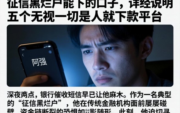 征信黑烂户能下的口子，详尽说明五个无视一切是人就下款平台