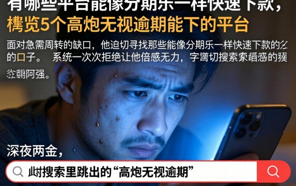 有哪些平台能像分期乐一样快速下款，概览5个高炮无视逾期能下的平台