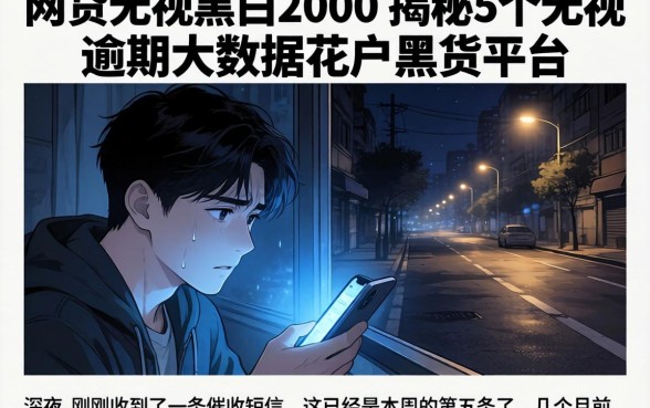 网贷无视黑白2000，揭秘5个无视逾期大数据花户黑户平台