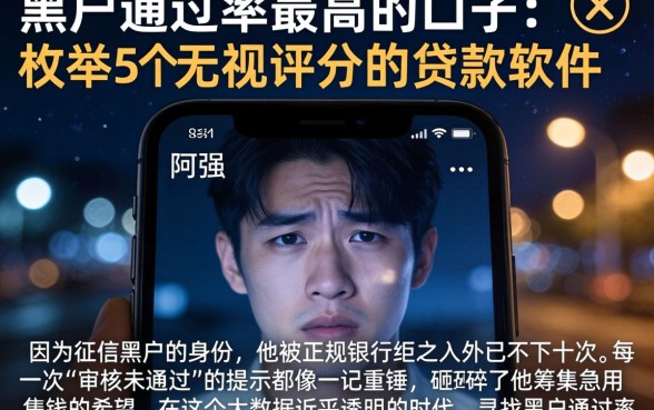 黑户通过率最高的口子，枚举5个无视评分的贷款软件