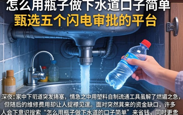 怎么用瓶子做下水道的口子简单，甄选五个闪电审批的平台