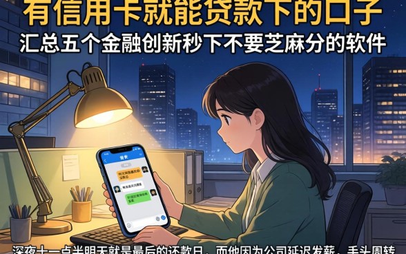 有信用卡就能贷款下的口子,汇总五个金融创新秒下不要芝麻分的软件