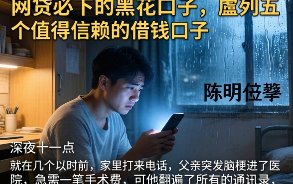 网贷必下的黑花口子,胪列五个值得信赖的借钱口子