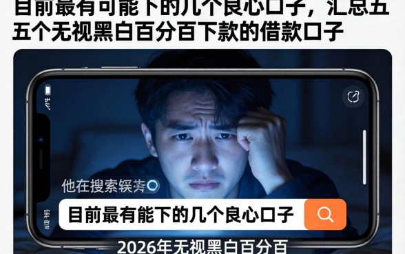 目前最有可能下的几个良心口子，汇总五个无视黑白百分百下款的借款口子
