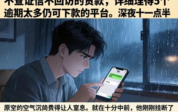 不查证信不回访的贷款，详细阐述5个逾期太多仍可下款的平台
