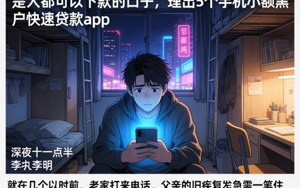 是人都可以下款的口子，理出5个手机小额黑户快速贷款app