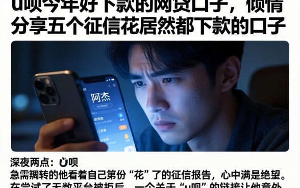 u呗今年好下款的网贷口子，倾情分享五个征信花居然都下款的口子
