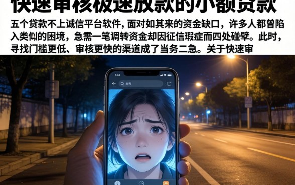 快速审核极速放款的小额贷款，详细阐述五个贷款不上诚信平台的软件