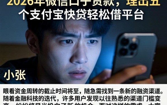 2026年微信口子贷款,理出五个支付宝快贷轻松借平台