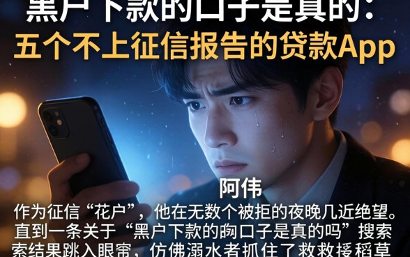 黑户下款的口子是真的，详尽说明五个不上征信报告的贷款app