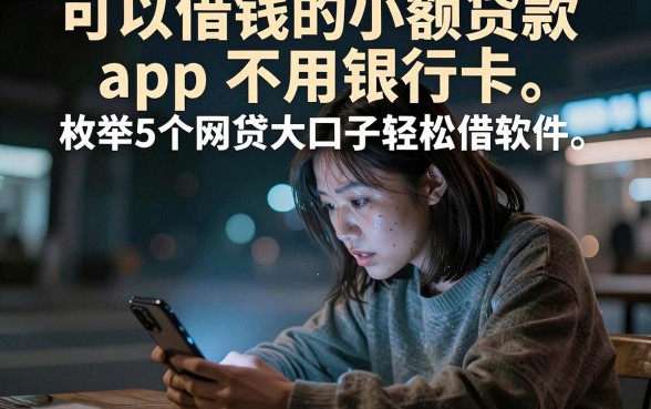 可以借钱的小额贷款app不用银行卡，枚举5个网贷大口子轻松借软件