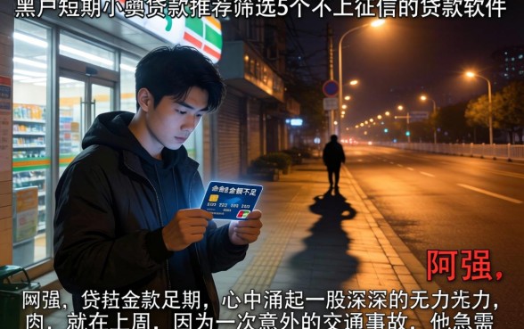 黑户短期小额贷款推荐,筛选5个不上征信的贷款软件