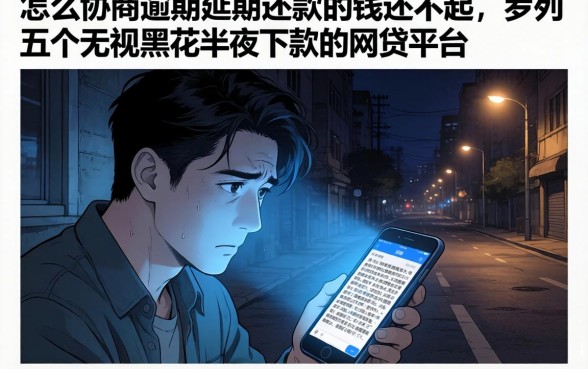 怎么协商逾期延期还款的钱还不起，罗列五个无视黑花半夜下款的网贷平台