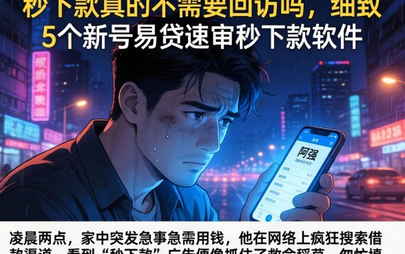 秒下款真的不需要回访吗，细致阐述5个新号易贷速审秒下款软件