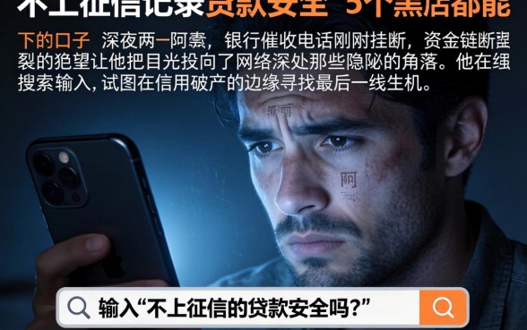 不上征信记录的贷款安全，细致阐述5个黑户都能下的口子
