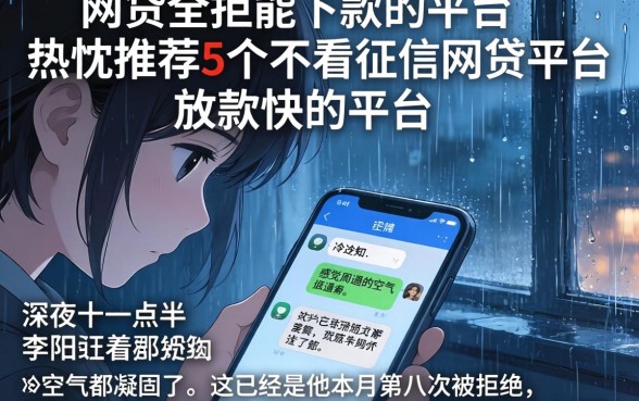 网贷全拒能下款的平台,热忱推荐5个不看征信网贷平台放款快的平台