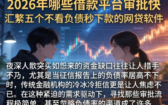 2026年哪些借款平台审批快,汇整五个不看负债秒下款的网贷软件