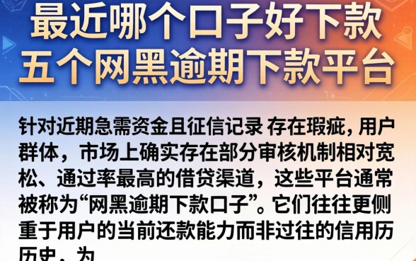 最近哪个口子好下款，详尽说明五个网黑逾期下款平台