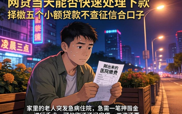 网贷当天能否快速处理下款，枚举五个小额贷款不查征信的口子