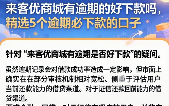 来客优商城有逾期的好下款吗，精选5个逾期必下款的口子
