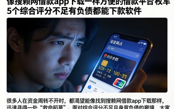 像搜赖网借款app下载一样方便的借款平台，枚举5个综合评分不足有负债都能下款软件