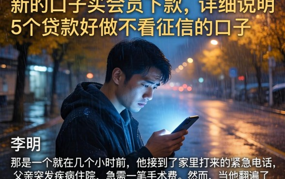 新的口子买会员下款，详尽说明5个贷款好做不看征信的口子