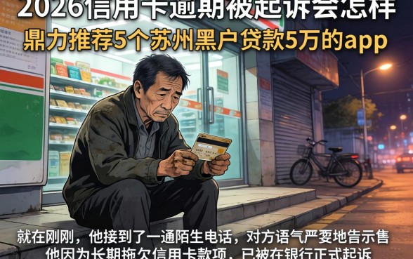 2026信用卡逾期被起诉会怎样,鼎力推荐5个苏州黑户贷款5万的app