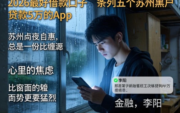 2026最好借款口子，条列五个苏州黑户贷款5万的app