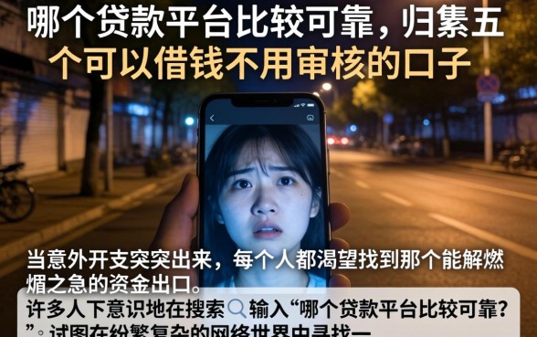 哪个贷款平台比较可靠，归集五个可以借钱不用审核的口子