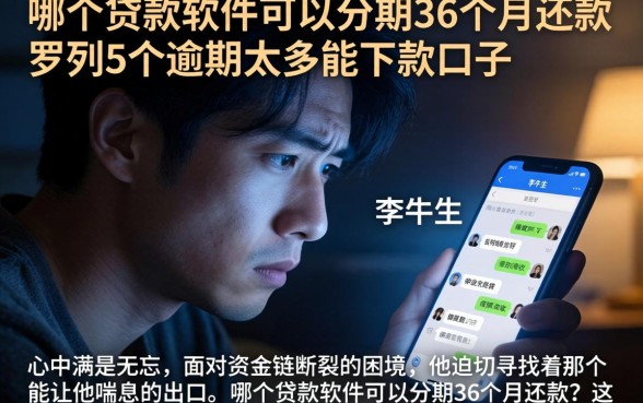 哪个贷款软件可以分期36个月还款，罗列5个逾期太多能下款口子