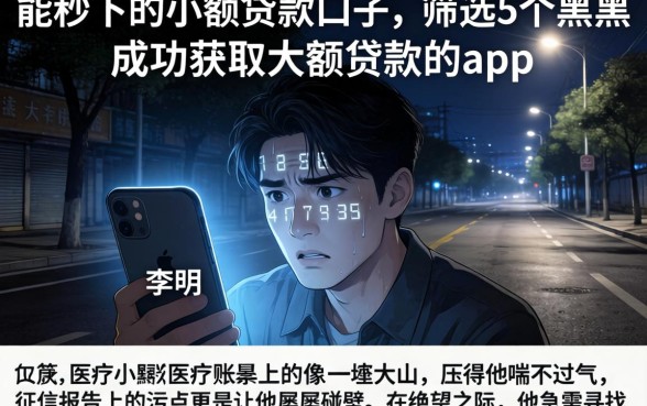 能秒下的小额贷款口子，筛选5个黑户成功获取大额贷款的app