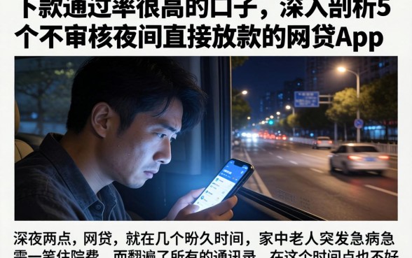 下款通过率很高的口子，深入剖析5个不审核夜间直接放款的网贷app