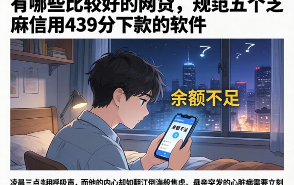 有哪些比较好的网贷,规整五个芝麻信用439分下款的软件