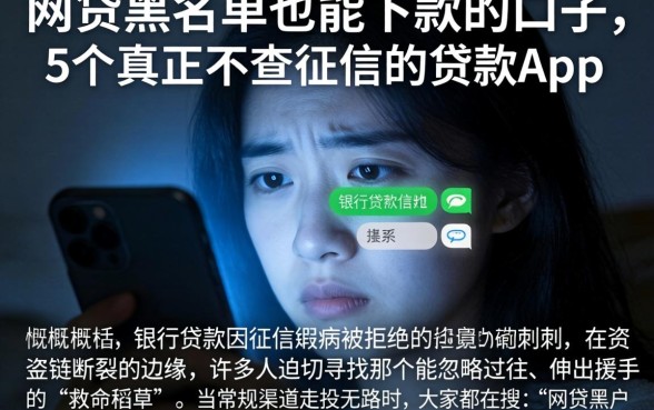 网贷黑名单也能下款的口子，概括5个真正不查征信的贷款app