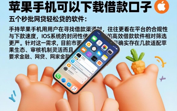 苹果手机可以下载的借款口子，详尽说明五个秒批网贷轻松贷的软件