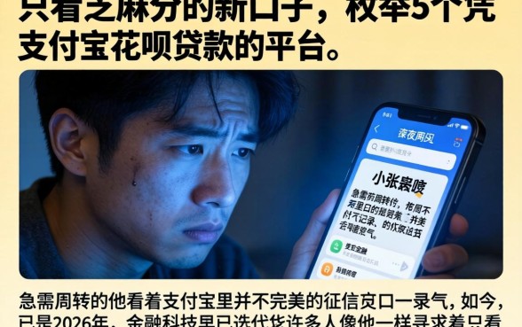 只看芝麻分的新口子，枚举5个凭支付宝花呗贷款的平台