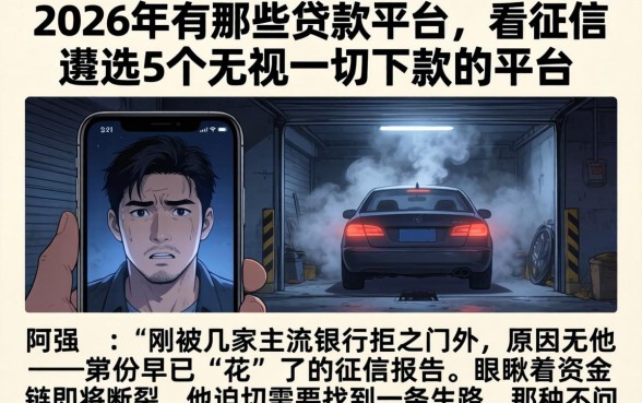 2026年有哪些贷款平台不看征信，遴选5个无视一切下款的平台