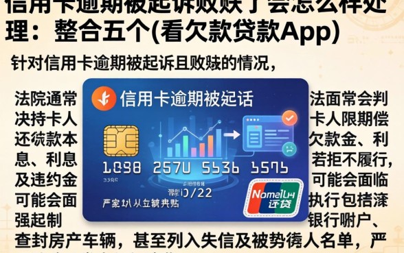 信用卡逾期被起诉败诉了会怎么样处理，整合五个不看欠款的贷款app