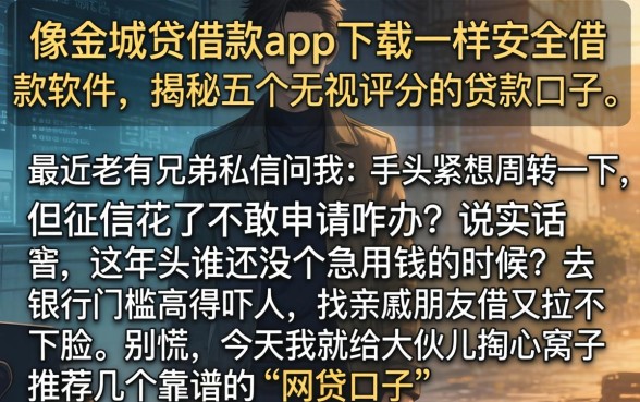 像金城贷借款app下载一样安全的借款软件，揭秘五个无视评分的贷款口子