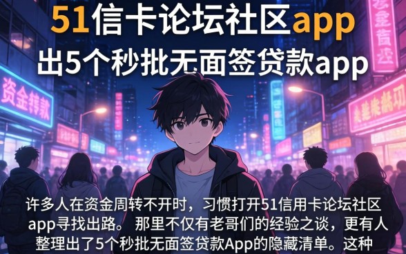 51信用卡论坛社区app，理出5个秒批无面签贷款app