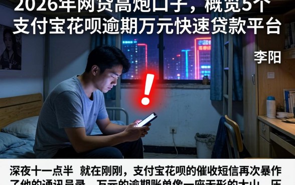 2026年网贷高炮口子，概览5个支付宝花呗逾期万元快速贷款平台