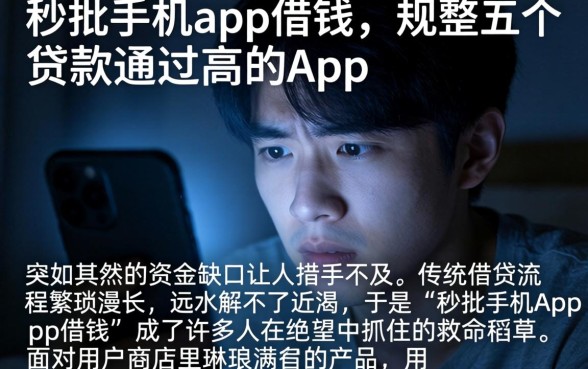 秒批手机app借钱，规整五个贷款通过高的app