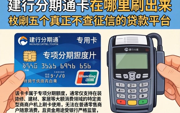 建行分期通的卡在哪里刷出来，枚举五个真正不查征信的贷款平台
