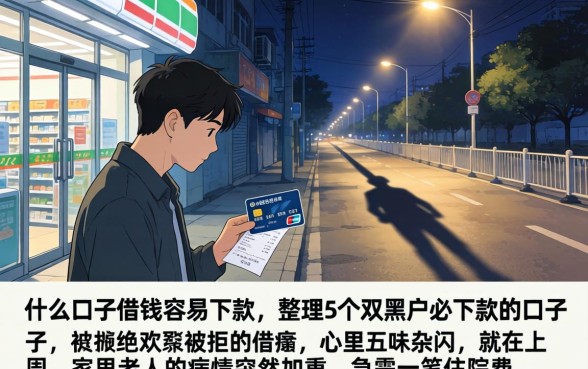 什么口子借钱容易下款，整理5个双黑户必下款的口子