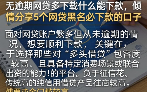 无逾期网贷多下载什么能下款，倾情分享5个网贷黑户必下款的口子