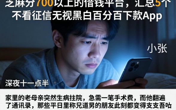 芝麻分700以上的借钱平台,汇总5个不看征信无视黑白百分百下款app