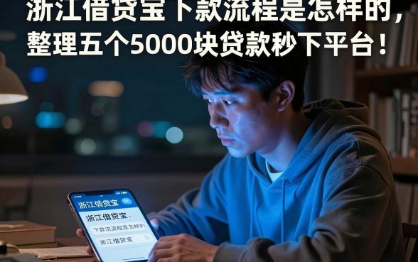 浙江借贷宝下款流程是怎样的,整理五个5000块贷款秒下平台